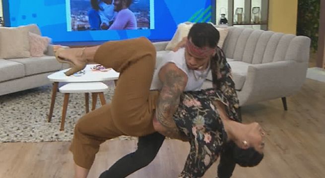 Magdyel Ugaz se dejó seducir por los movimientos de este fornido bailarín