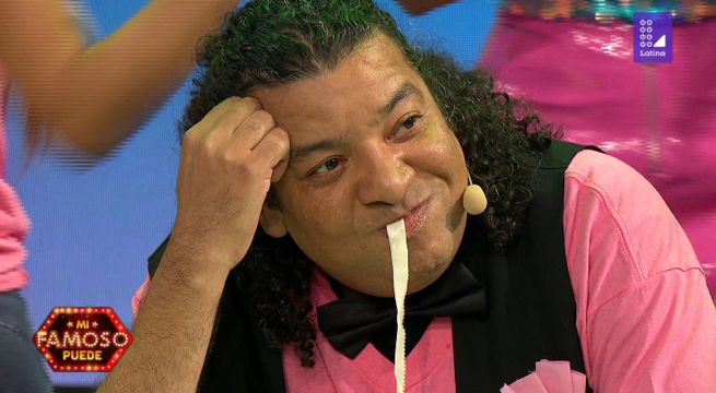 Los cuatro famosos mostraron su capacidad para succionar 'Los fideos'