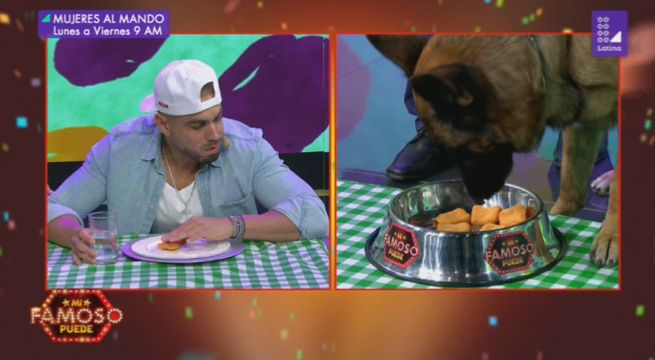 Mi Famoso Puede: Coto Hernández derrotó a un perro en prueba de comida