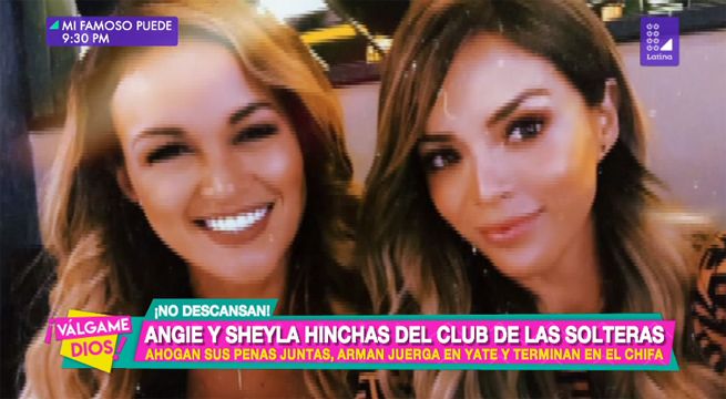 Angie y Sheyla hinchas del club de las solteras