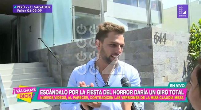 Nicola Porcella declara para nuestras cámaras luego de dar su manifestación