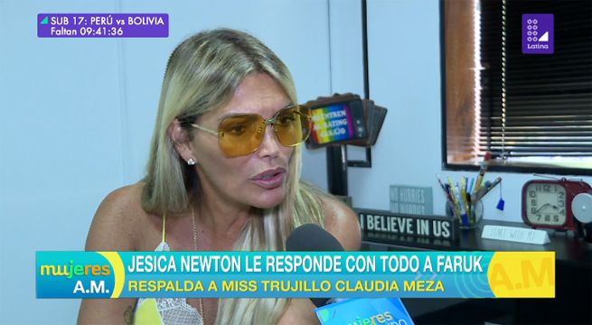 Jessica Newton le responde con todo a Faruk