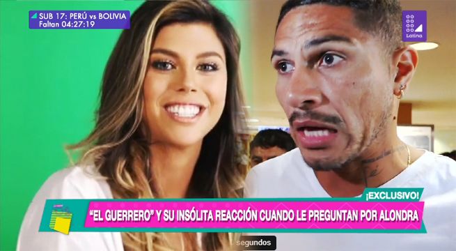 Paolo Guerrero y su insólita reacción cuando le preguntan por Alondra García Miró