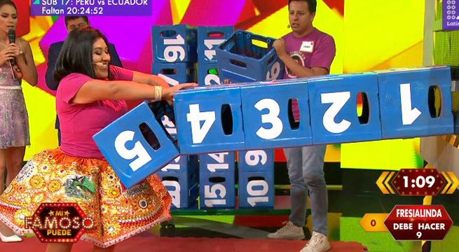 Fresialinda y Michela Elías demostraron sus habilidades con las cajas de cerveza