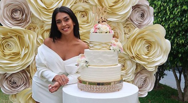 Vania Bludau celebra su compromiso en romántica fiesta junto a su familia