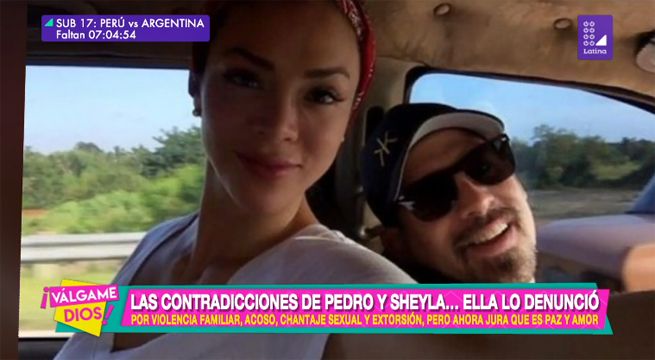 Las contradicciones de Pedro y Sheyla… ella lo denunció pero ahora quiere la paz