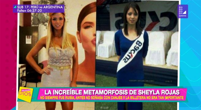 La increíble metamorfosis de Sheyla Rojas