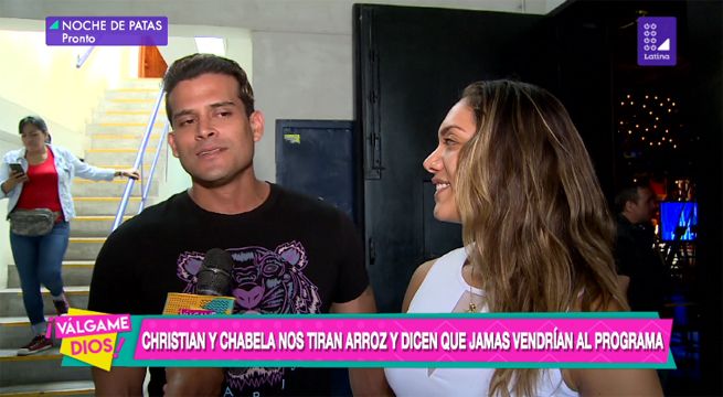 Christian Domínguez y Chabelita nos dicen que jamás vendrían a Válgame Dios