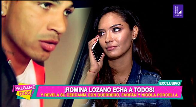 Romina Lozano revela su cercanía con Guerrero, Farfán y Nicola Porcella