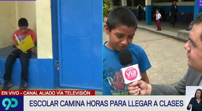 Escolar que camina varias horas para llegar a clases tiene a su mamá mal de cáncer [Video]