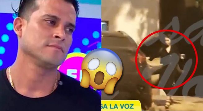 Christian Domínguez es captado saliendo de una discoteca con una misteriosa joven [VIDEO]