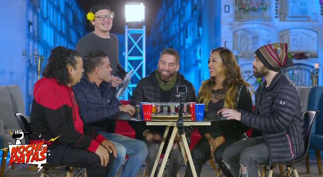 Dayanita, Christian Domínguez y los patas jugaron al ‘Manos en las bolas’