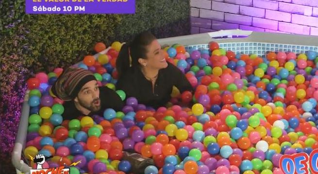 Sergio Galliani, Giovanna Valcárcel y los patas jugaron al ‘Sumérgete’