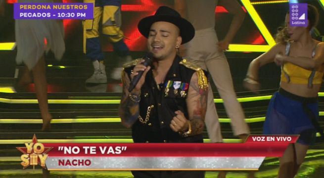 El imitador de Nacho interpretó este tema “No te vas”