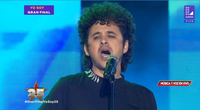 Imitador de Gustavo Cerati cantó “Prófugos” en la ronda culminante de la Gran Final