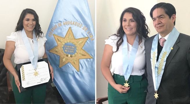 Lady Guillén recibe su colegiatura por parte del Colegio de Abogados de Lima [FOTO]