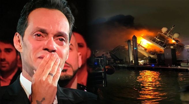 Voraz incendio destruye el yate de 7 millones de dólares de Marc Anthony [VIDEO Y FOTOS]