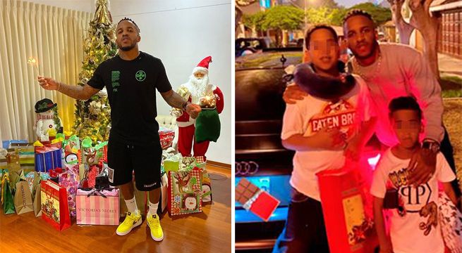 Jefferson Farfán no entró a la casa de Melissa Klug y le entregó regalos a sus hijos en la calle