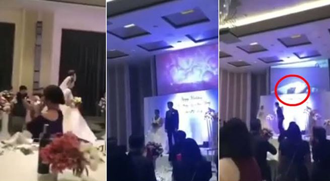 Joven grabó a su novia siendo infiel y puso el video durante su boda