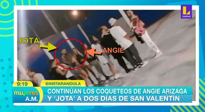 Continúan los coqueteos entre Angie Arizaga y Jota Benz, a dos días de San Valentín [VIDEO]