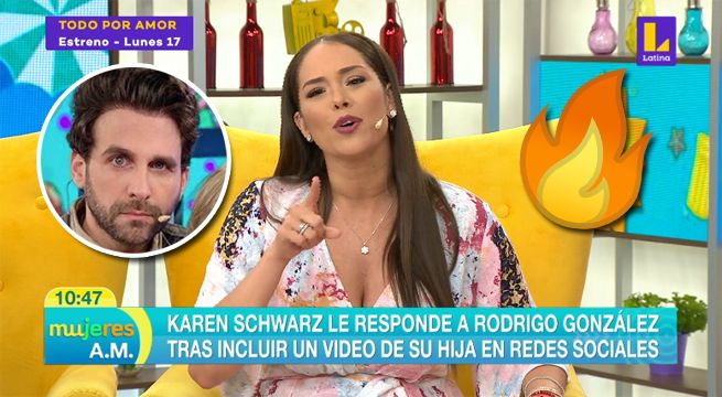 Karen Schwarz le responde a Rodrigo González tras incluir un video de su hija en las redes [VIDEO]