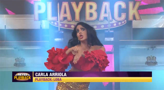 Carla Arriola fue coronada reina gracias a su playback de “Loba”