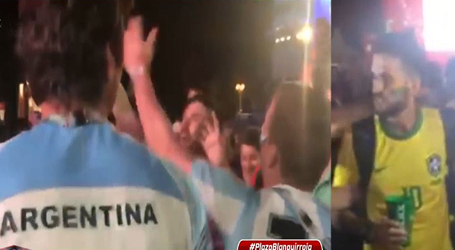 Hinchas argentinos se burlan de sus pares brasileños tras eliminación de la auriverde