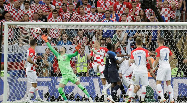 Rusia 2018: Mario Mandzukic anotó en contra y le da ventaja a Francia