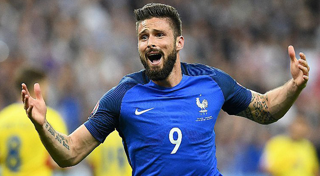 Olivier Giroud, candidato francés a ser figura en Rusia 2018