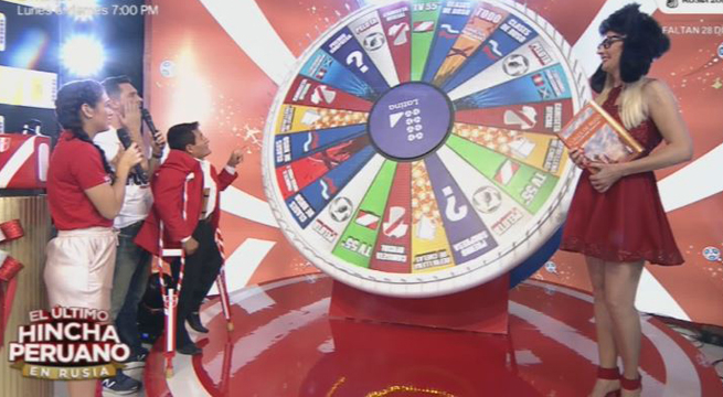 El ganador del cuarto programa probó suerte en la ruleta de El último hincha peruano en Rusia