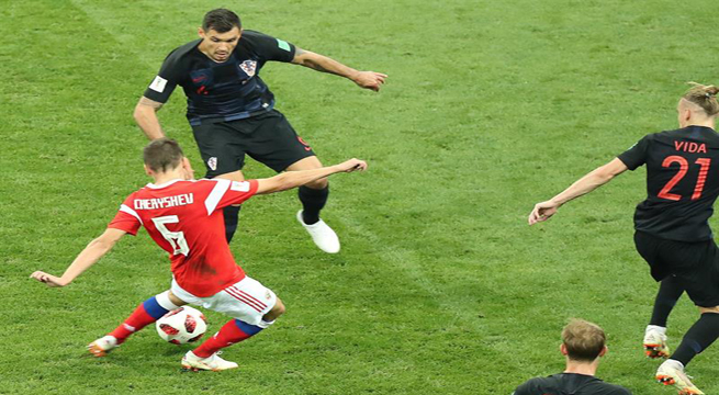 Rusia vs. Croacia: Con golazo Chéryshev gana el anfitrión 1-0