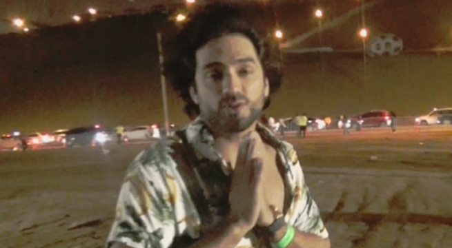 Pablo Heredia coquetea con joven durante concierto, pero se pone faltoso y así termina todo