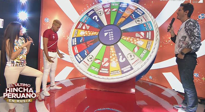 El ganador del segundo programa probó suerte en la ruleta de El último hincha peruano en Rusia