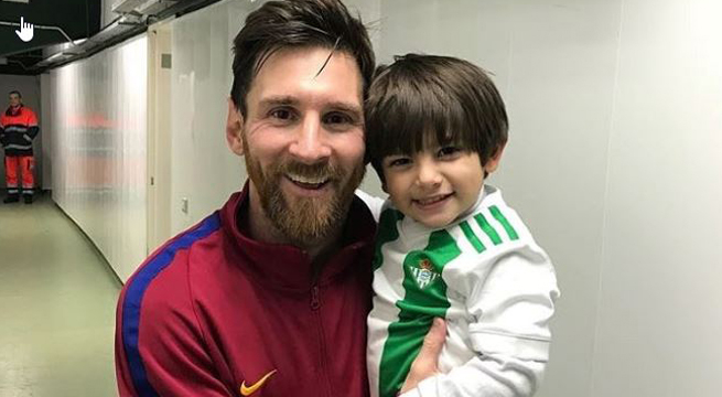 Messi cumplió sueño de hijo de su rival