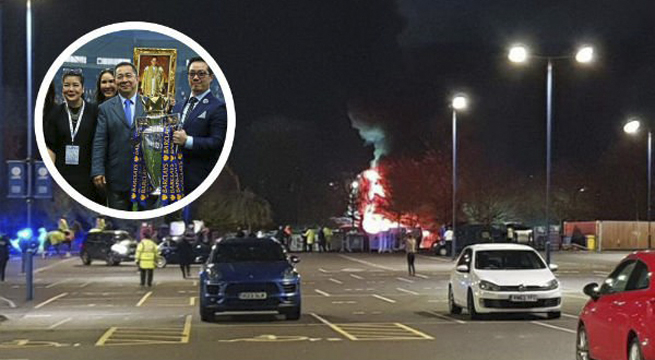 Dueño del Leicester City murió al caer a tierra su helicóptero