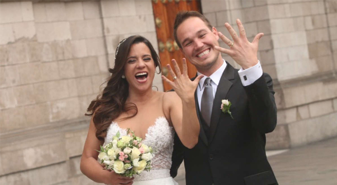 Válgame Dios:Vanessa Terkes y George Forsyth celebraron su boda religiosa