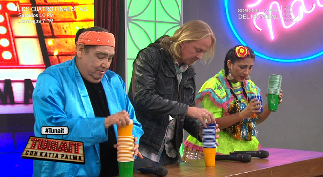 Tunait: La Puca, Tongo y el Gringo Karl jugaron ‘Torre de beber’