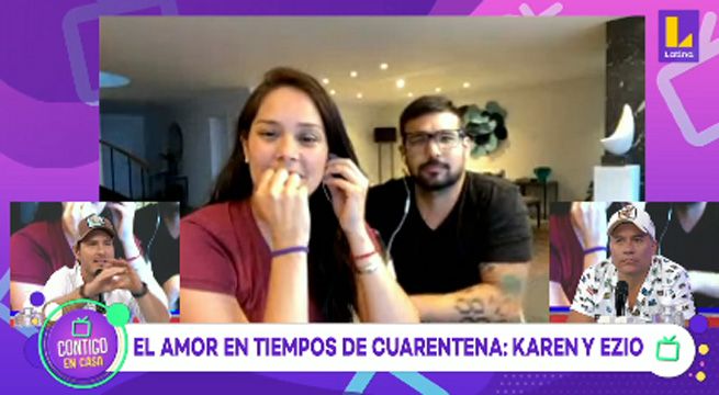 Karen Schwarz y Ezio Oliva nos muestran cómo pasan la cuarentena dada por el Gobierno