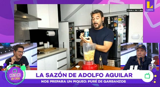 Adolfo Aguilar nos demostró sus habilidades en la cocina