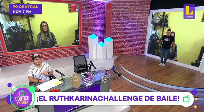 Los conductores de ‘Contigo en Casa’ se animaron a pasar el “RuthKarinaChallenge”