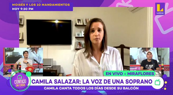 Camila Salazar le canta a Lima todos los días desde su balcón