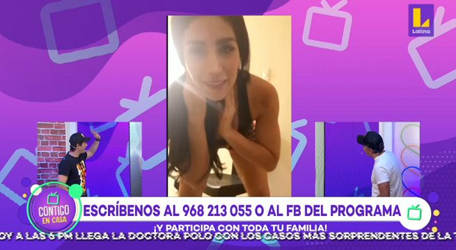 Leysi Suárez pasó un divertido momento en ‘Contigo en Casa’