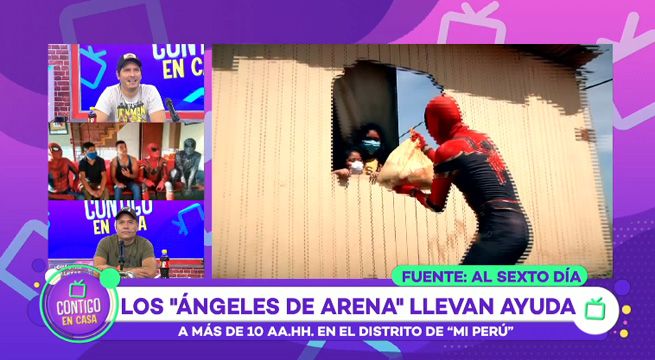 Los Ángeles de Arena llevan vivieres y alegría a los más pequeños de Mi Perú