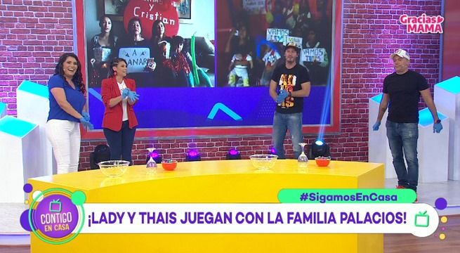Lady Guillén, Thais Casalino y nuestros conductores jugaron en 'Contigo en Casa'