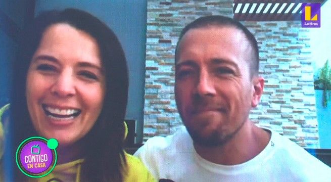Yiddá Eslava y Julián Zucchi pasaron un divertido momento en ‘Contigo en Casa’