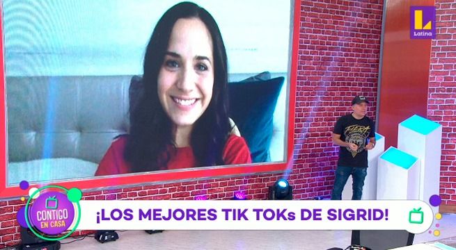 Sigrid Bazán pasó un divertido momento en ‘Contigo en Casa’