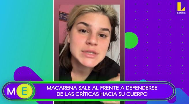 Macarena Vélez se defiende tras recibir críticas por su cuerpo