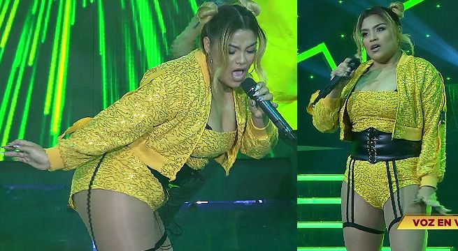 Imitadora de Karol G interpretó “Pineapple” en la gala de este jueves