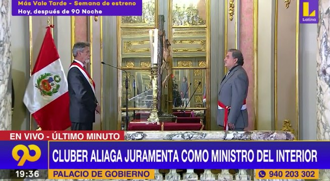 Cluber Fernando Aliaga Lodtmann juramentó como nuevo ministro del Interior