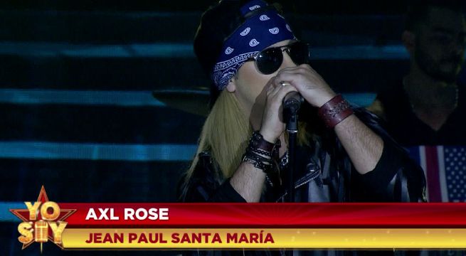 Jean Paul Santa María sorprendió en Yo Soy con su imitación de Axl Rose